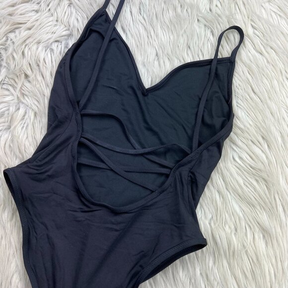 J.Crew Women's Playa Black Strappy Back One Piece Swimsuit - Picture 7 of 8